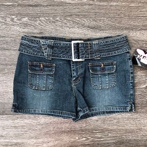 NEW JADA JADA Blue Denim/Jean Shorts with Belt